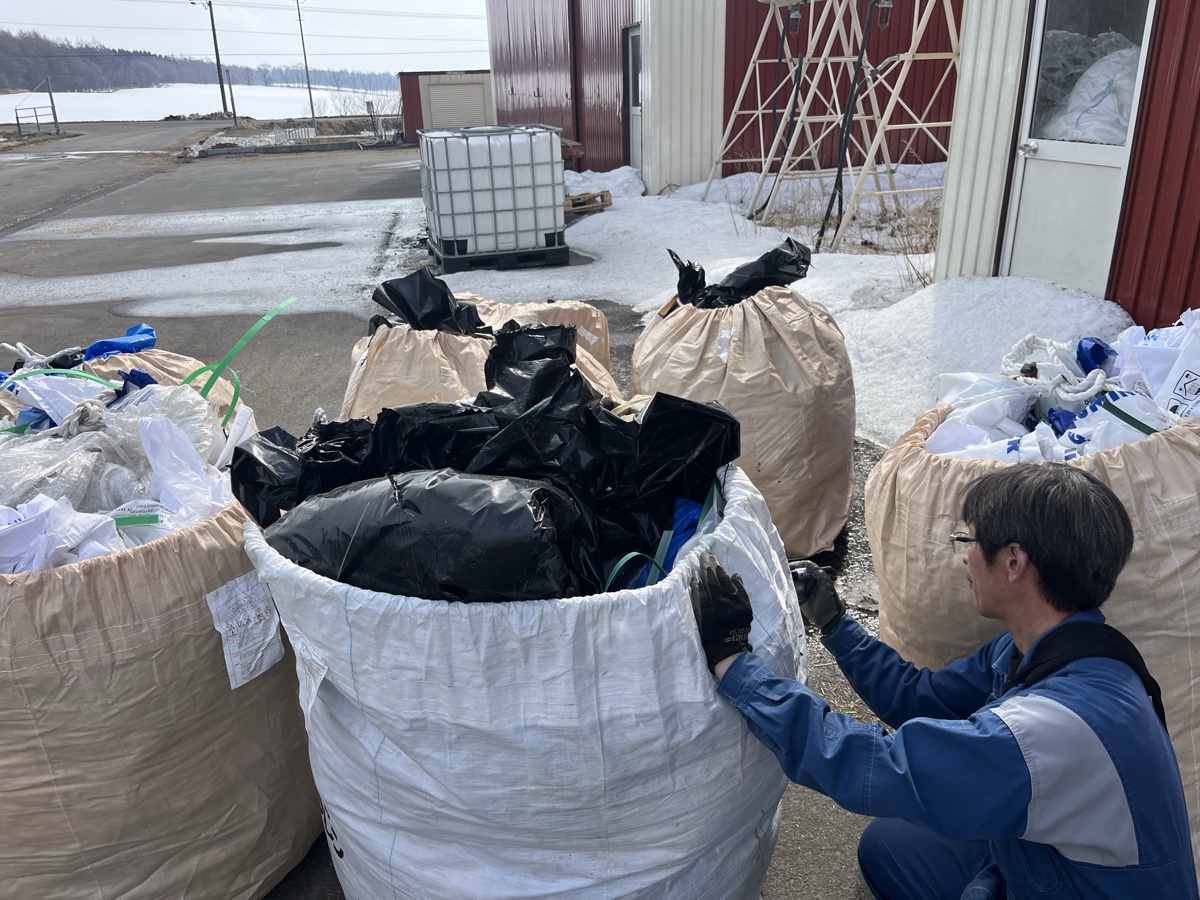 現場での分別作業